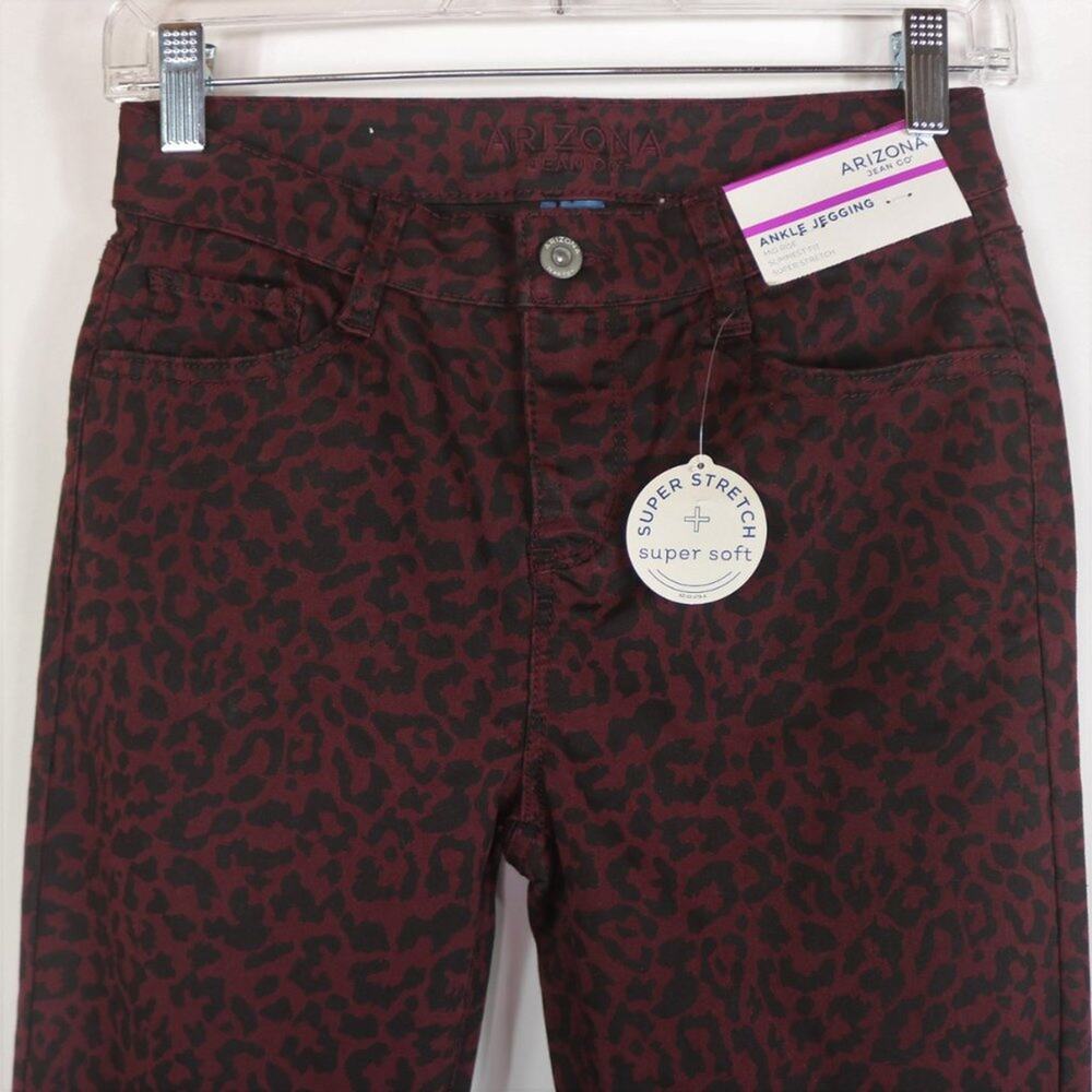 Arizona Mid Rise Slim Fit Ankle Jegging Cheetah 3